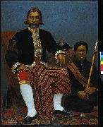 unknow artist Oil painting depicting Raden Wangsajuda, patih of Bandung, West Java Spain oil painting artist